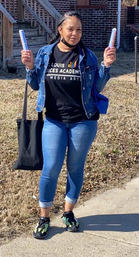 Ms. Taylor hits the pavement in the Hyde Park community!