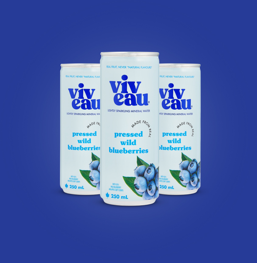 Wild Blueberry Sparkling Mineral Water Viveau