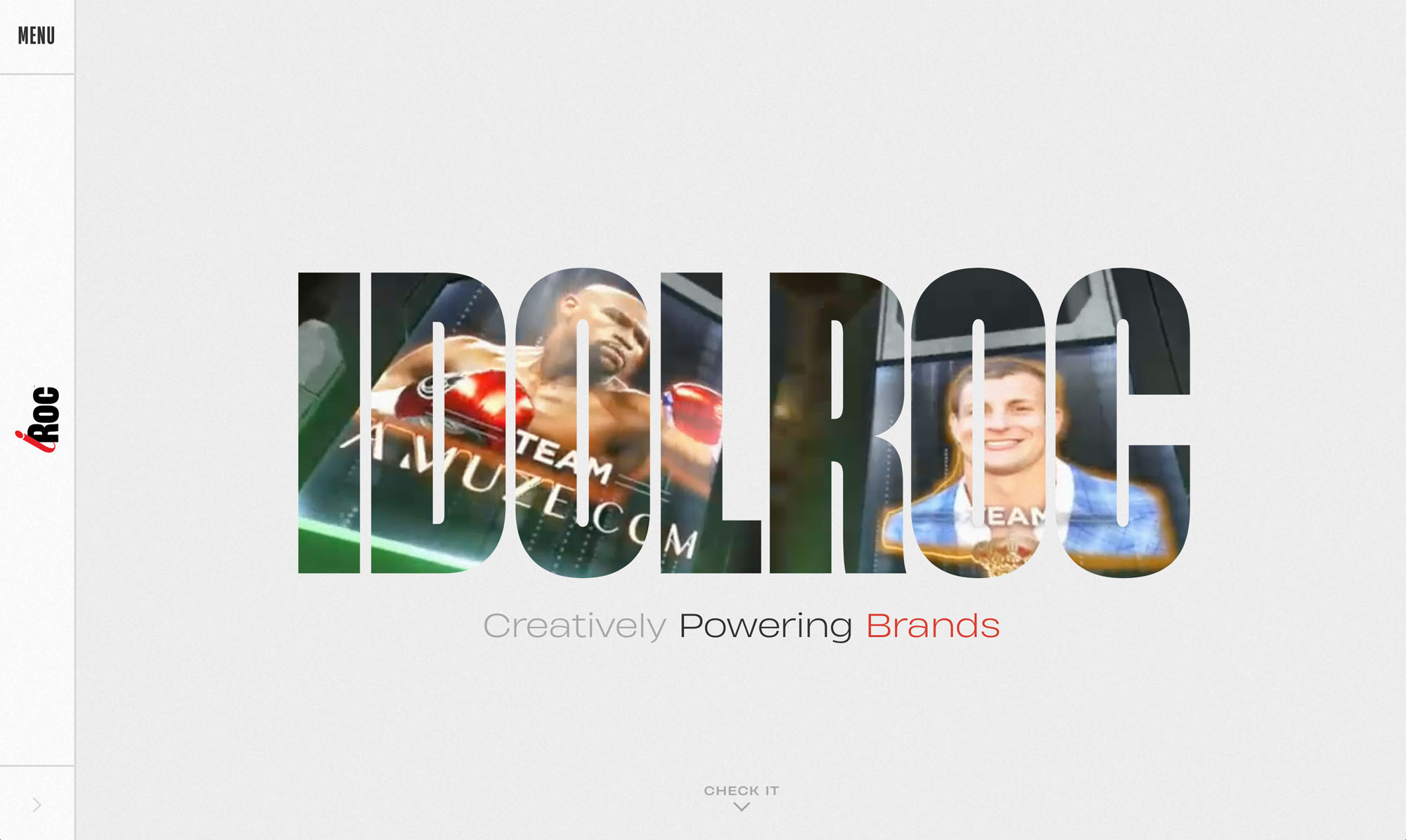 Idol Roc Website Screenshot - hero section