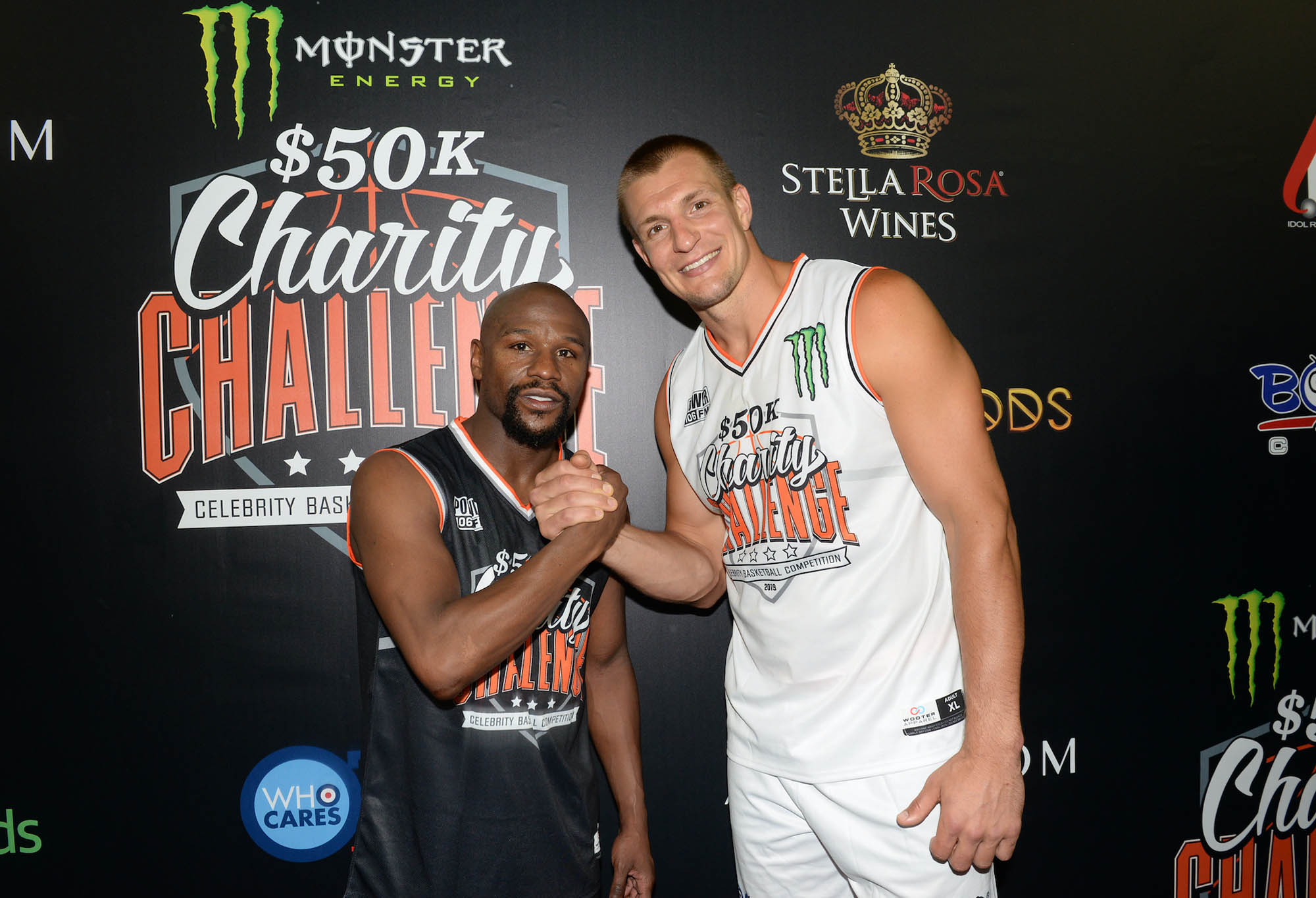Floyd Mayweather and Rob Gronkowski at $50k Charity Challenge