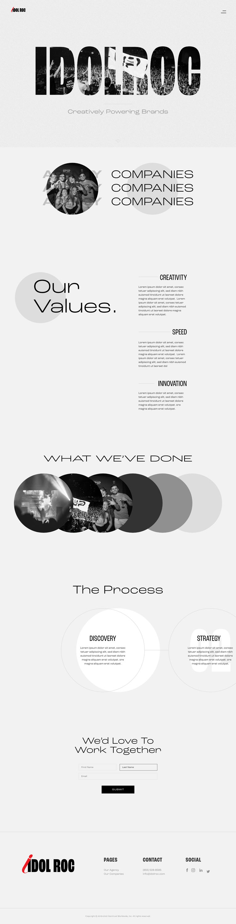 Idol Roc Homepage version 3