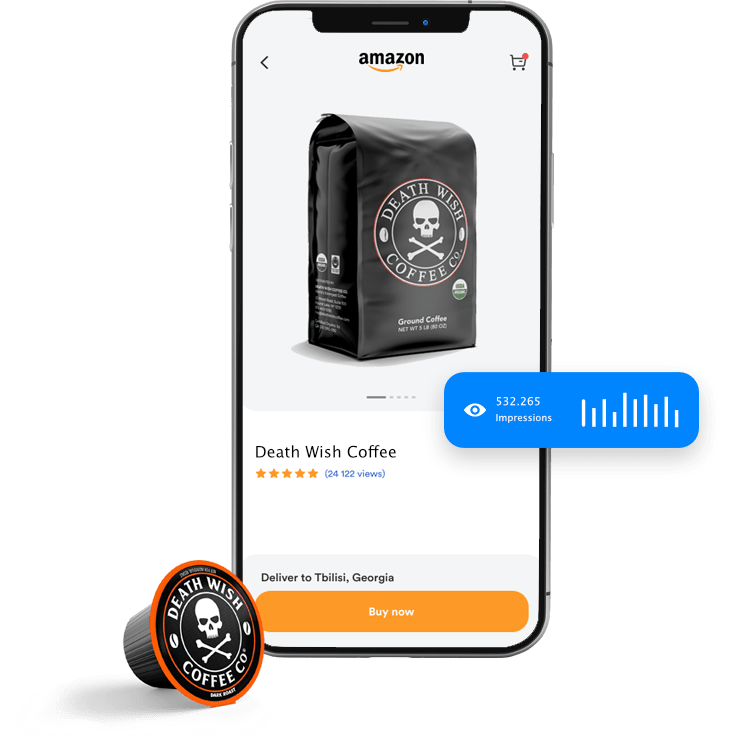 Amazon store phone mockup.