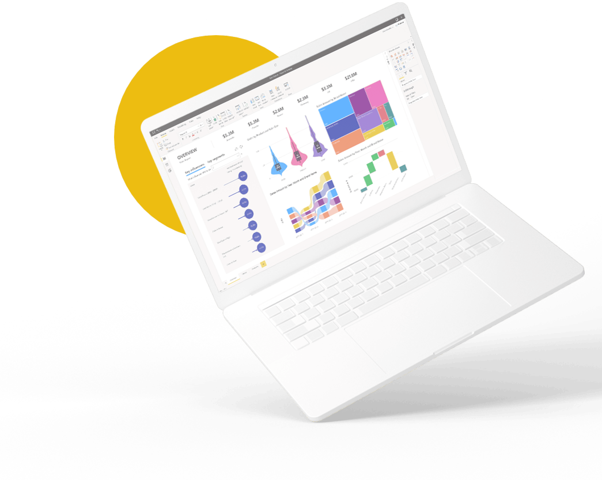 Analytics laptop mock.
