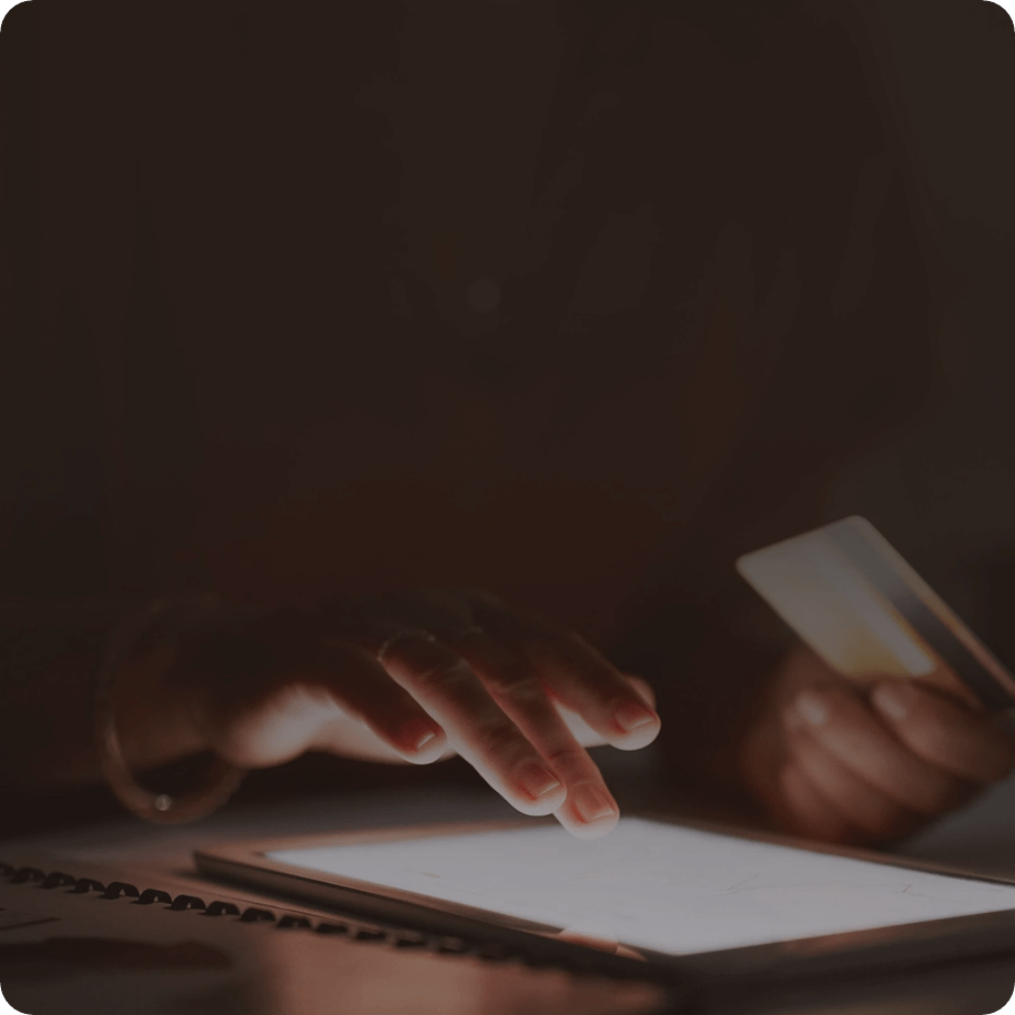 Adding credit card details.