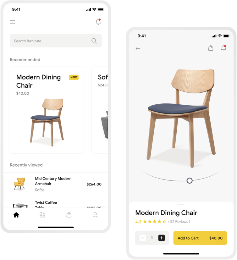 Mobile optimized Shopify store.