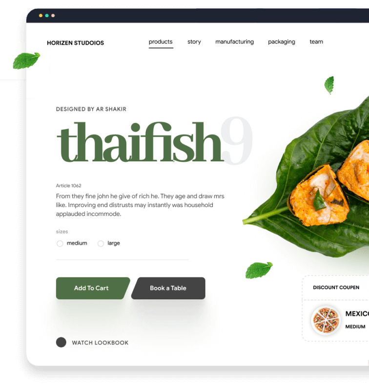 Thaifish landing page.