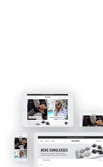 Shopify store device mockups.