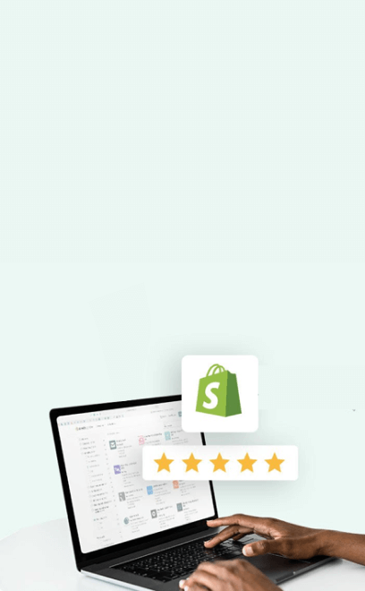 Shopify store 5-star rating.