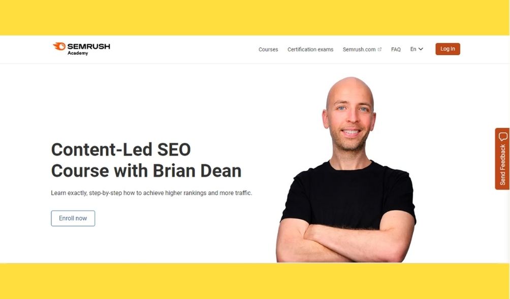 Homepage SEMRush Academy