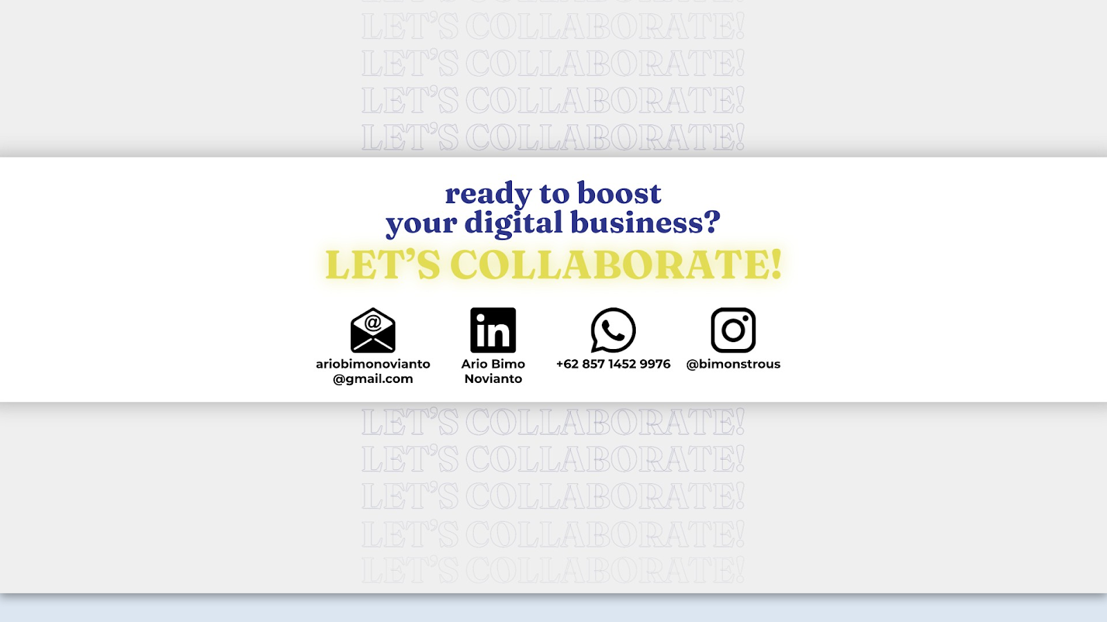 Bagian Informasi Kontak Personal Contoh Portofolio Social Media Specialist