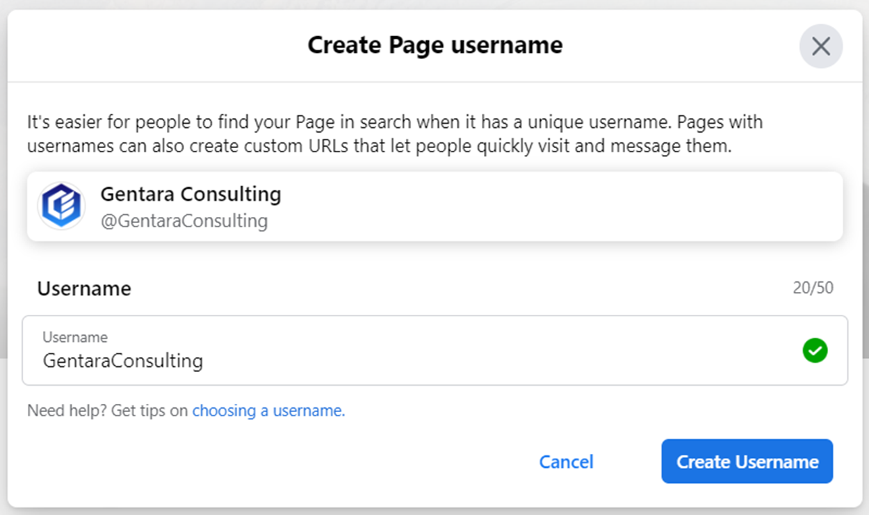 Setting username bisnis