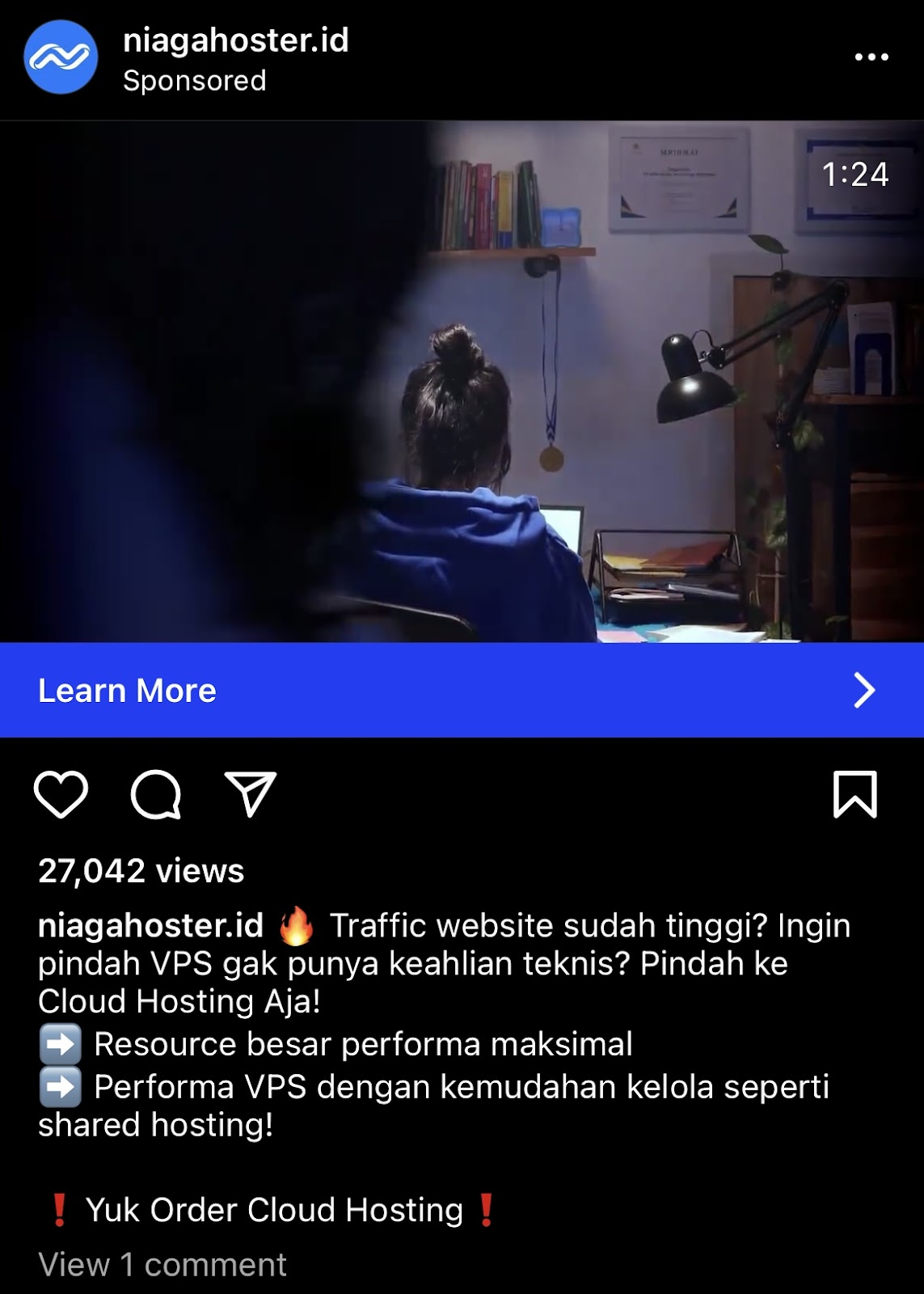Tampilan di Instagram Feed (mobile).
