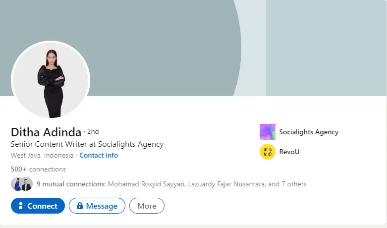 Contoh content writer alumni RevoU - Ditha