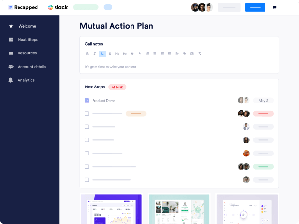 Recapped Mutual Action Plan