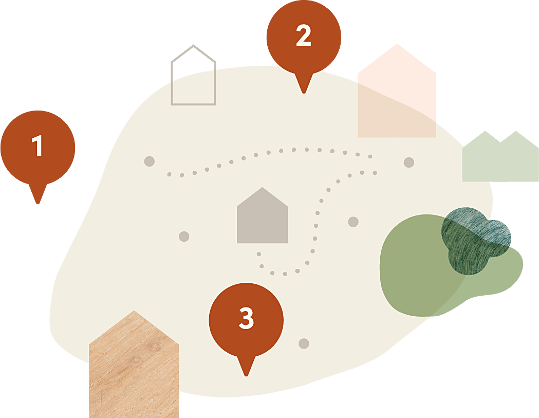 Illustration démontrant le travail de recherchenécessaire à la réalisation d'un habitat participatif durant la deuxième étape d'un projet.