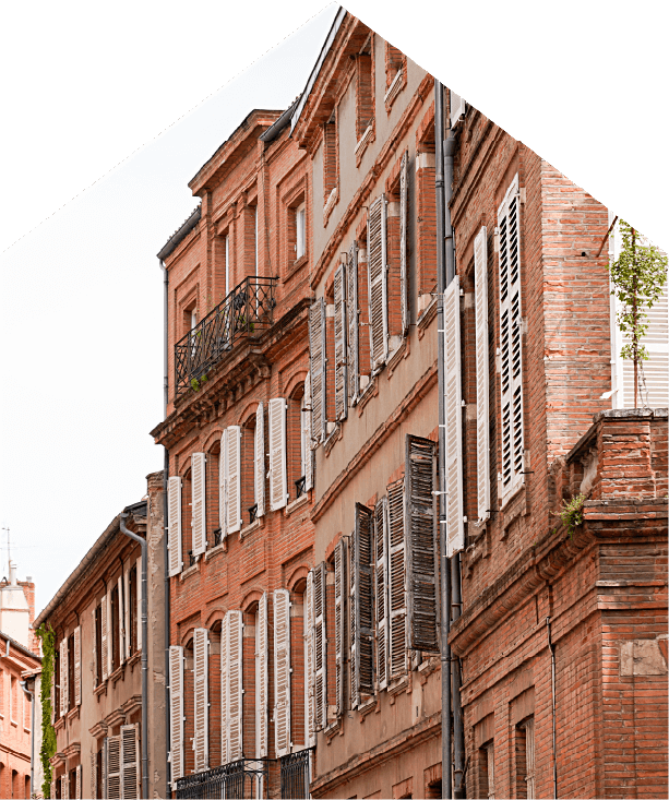 Détail architectural d'une maison de Toulouse