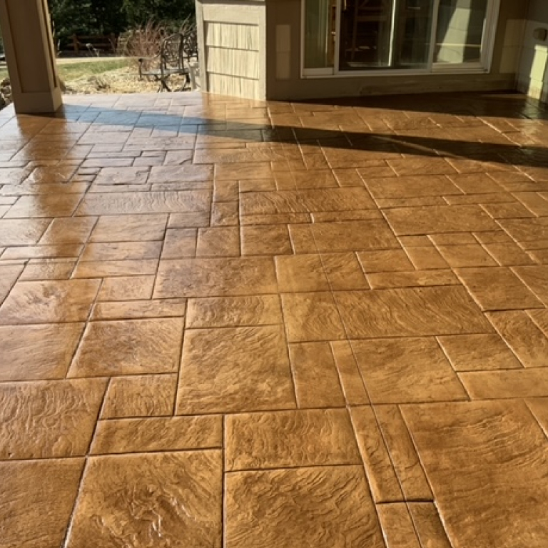 Ashlar Decorative Stamped Concrete Patio