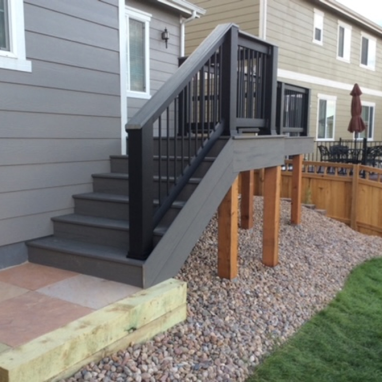 Garden Level Deck and Stairs