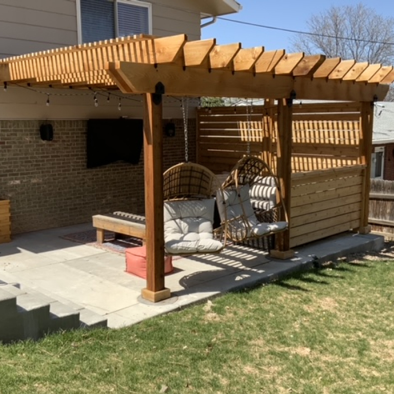 Rustic Standard Stacked pergola