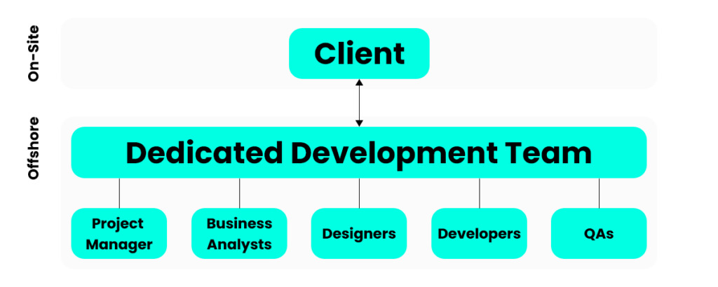 dedicated development team structure