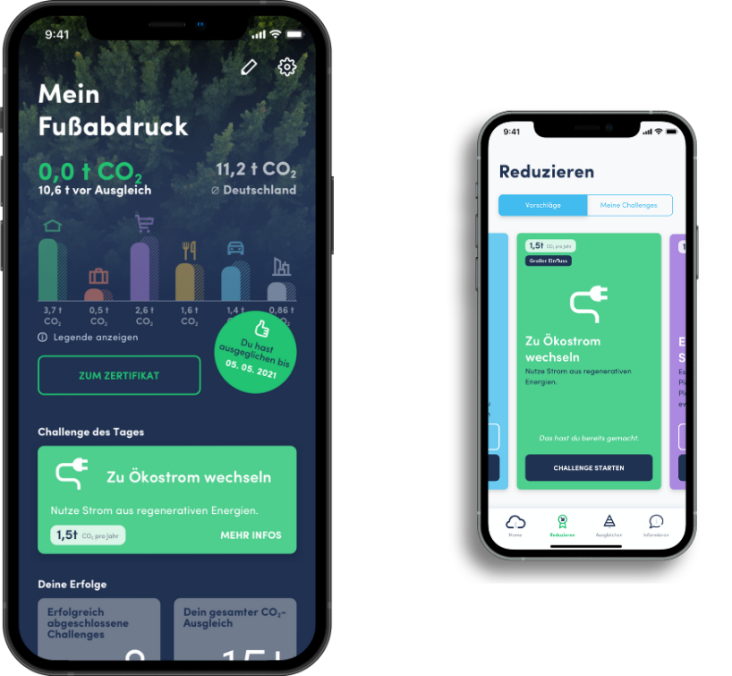 Naturate App auf mobilen Geräten