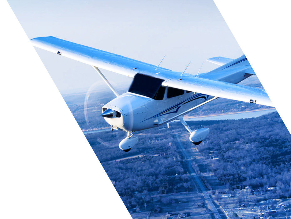 Cessna aircraft in the sky