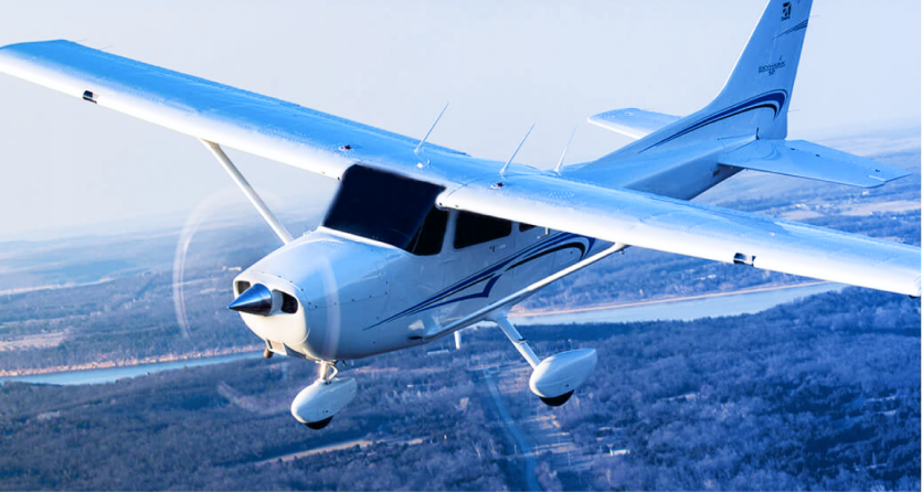 Cessna aircraft in the sky