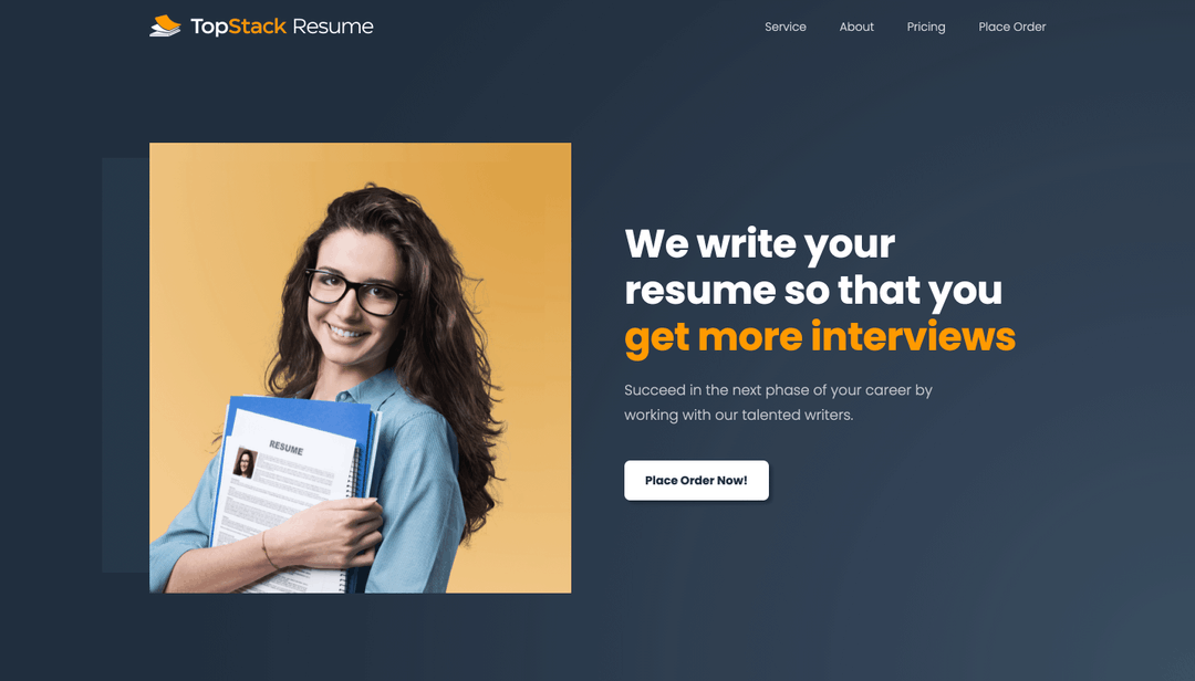 TopStack Resume website