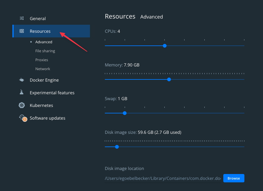docker mac performance resources