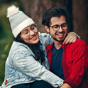 couple smiling