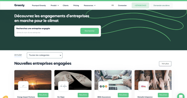 Header cas client de greenly.earth