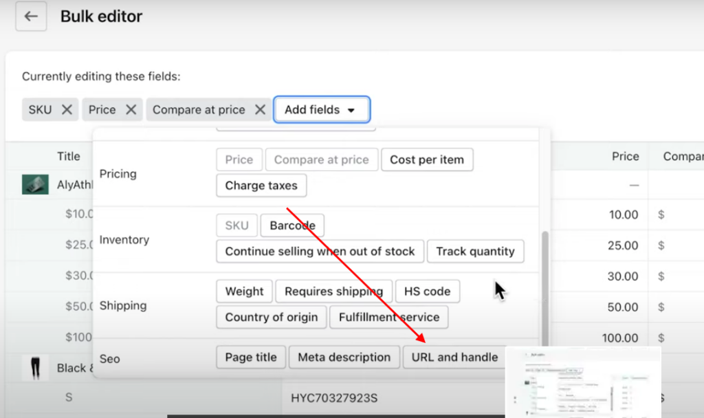 How can i change the URL of a product page