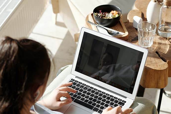 A person using a computer