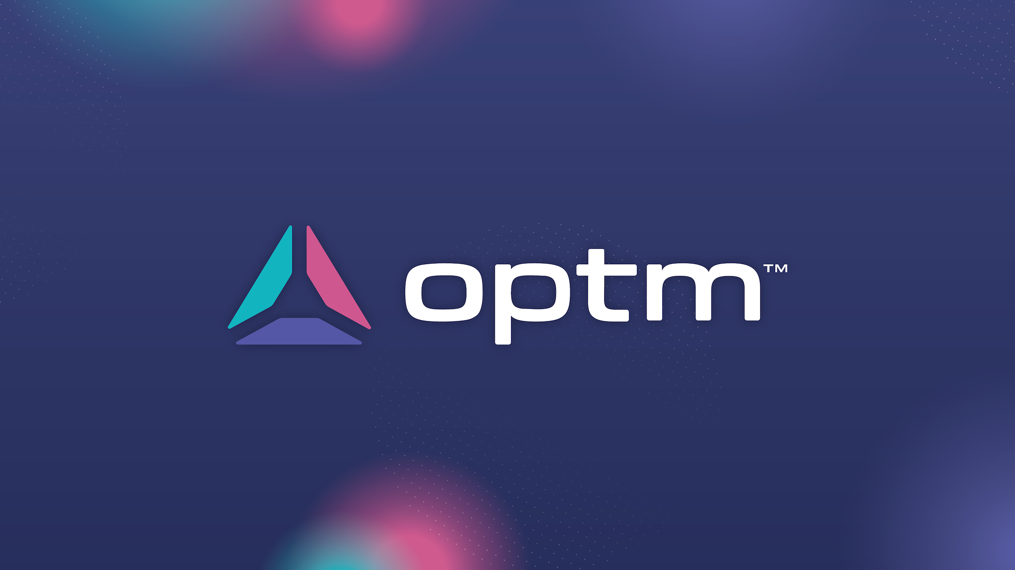 Optm logo on gradient style background