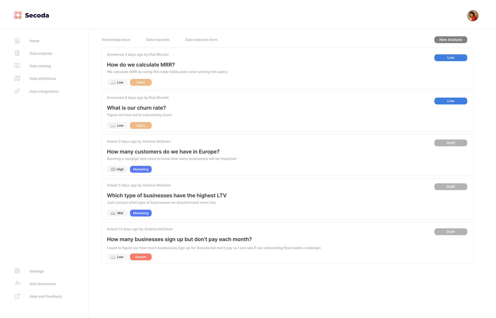 Modern Data Catalog Tool for Data Discovery | Secoda