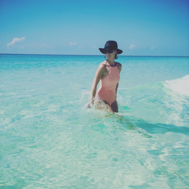 A woman in the water
