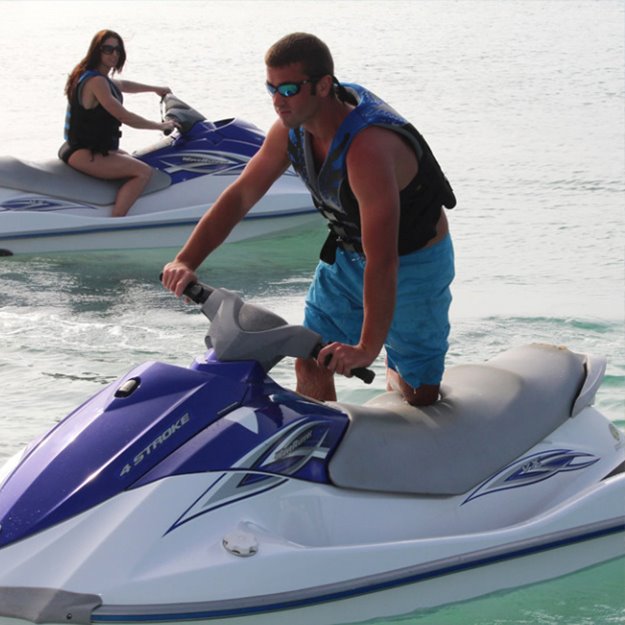 Two people on jet skies in Destin Florida