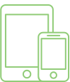 Green Tablet and Phone - Digital Icon