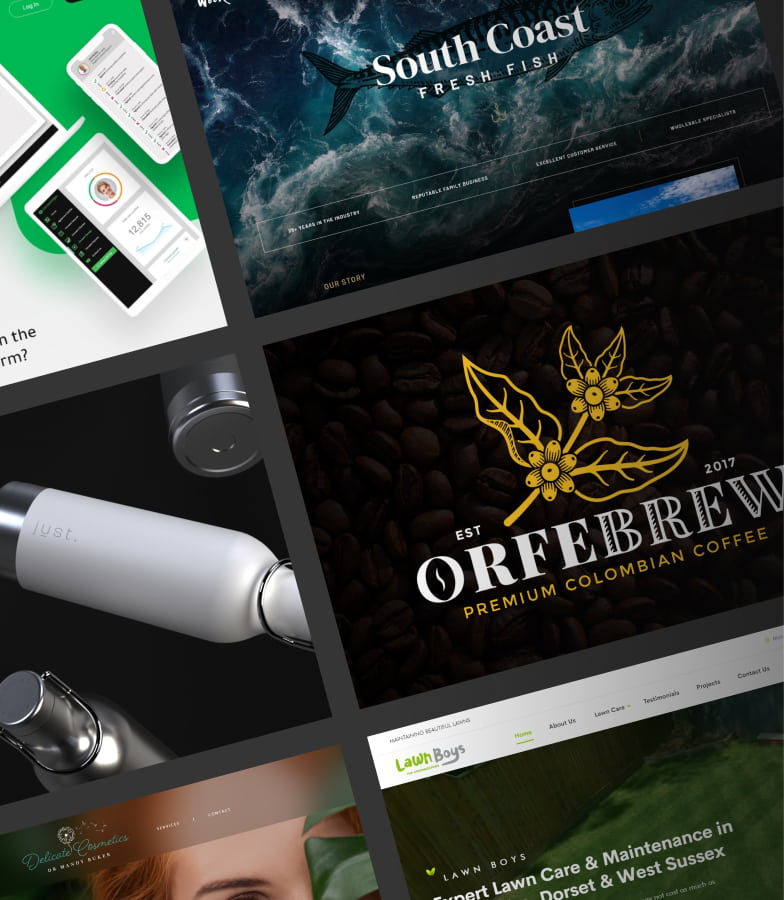 Grid of design work