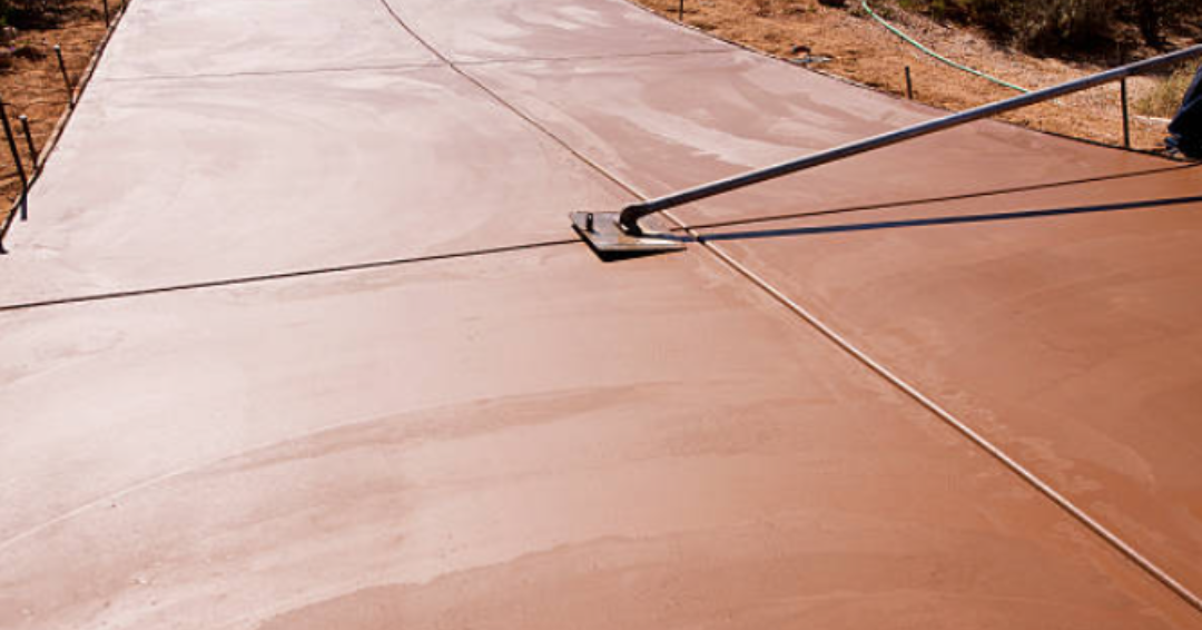 Colored finish concrete