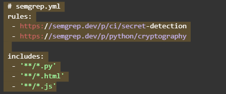  Semgrep configuration file