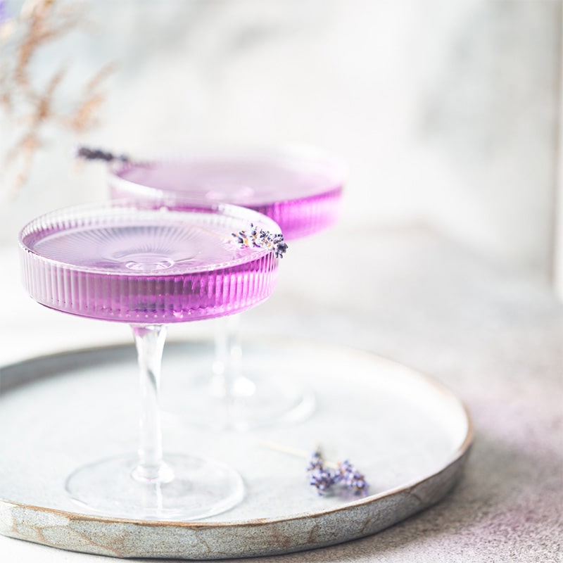 A purple cocktail