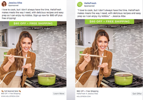 influencer-whitelisting-ad-copy-example-hellofresh
