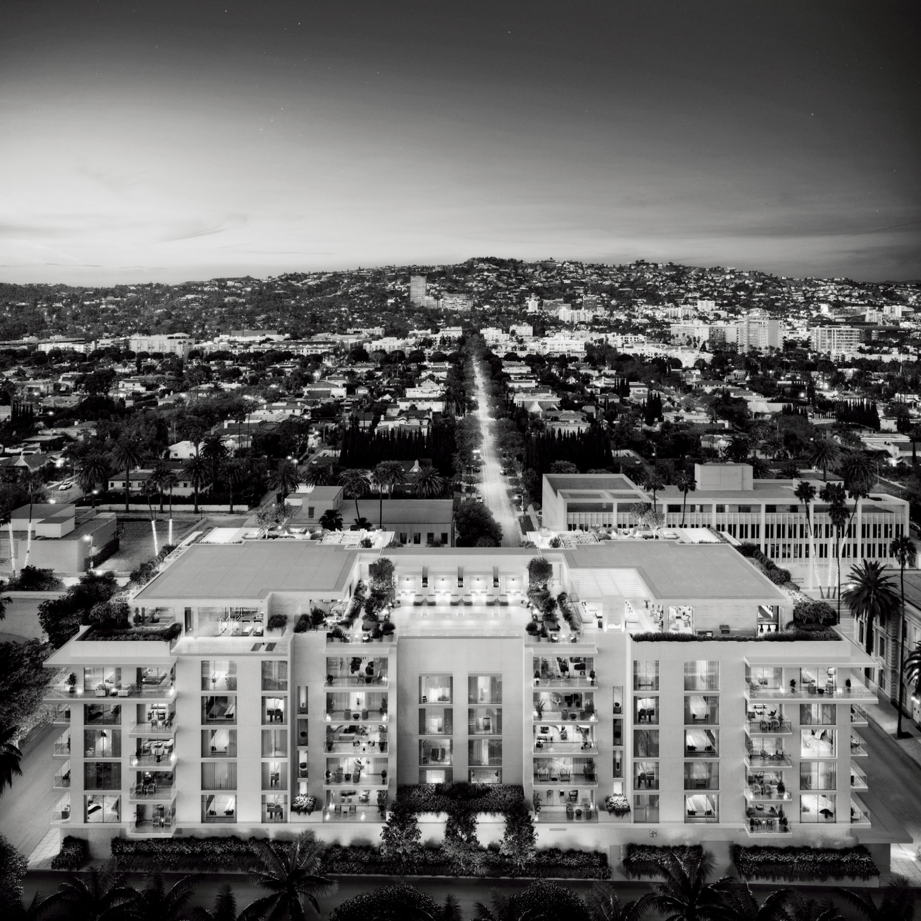 Night view of Los Angeles