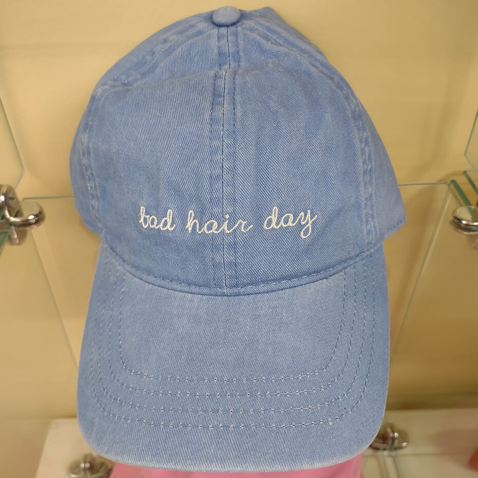 Denim hat at Malena and Magda's Boutique.