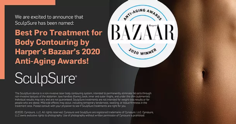 Harper's Bazaar endorsement of SculpSure as best body contouring / laser liposuction treatment