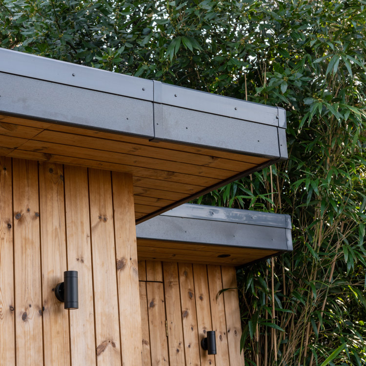 Timber cladded garden room