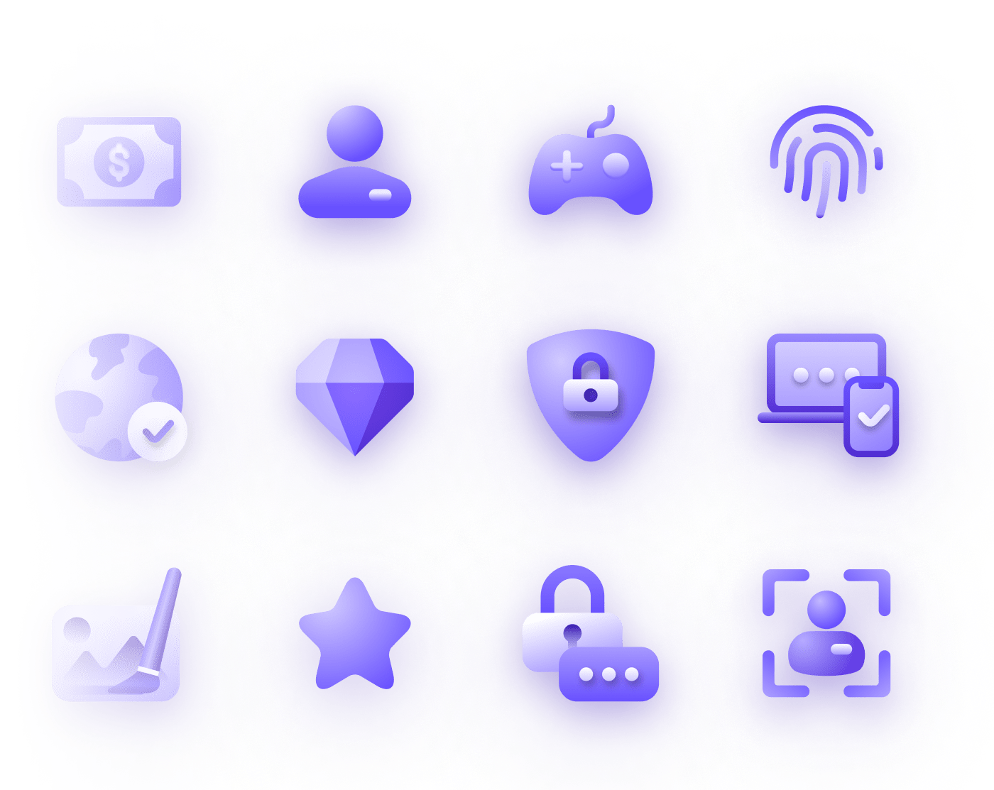 a group of auth and web 3.0 related icons