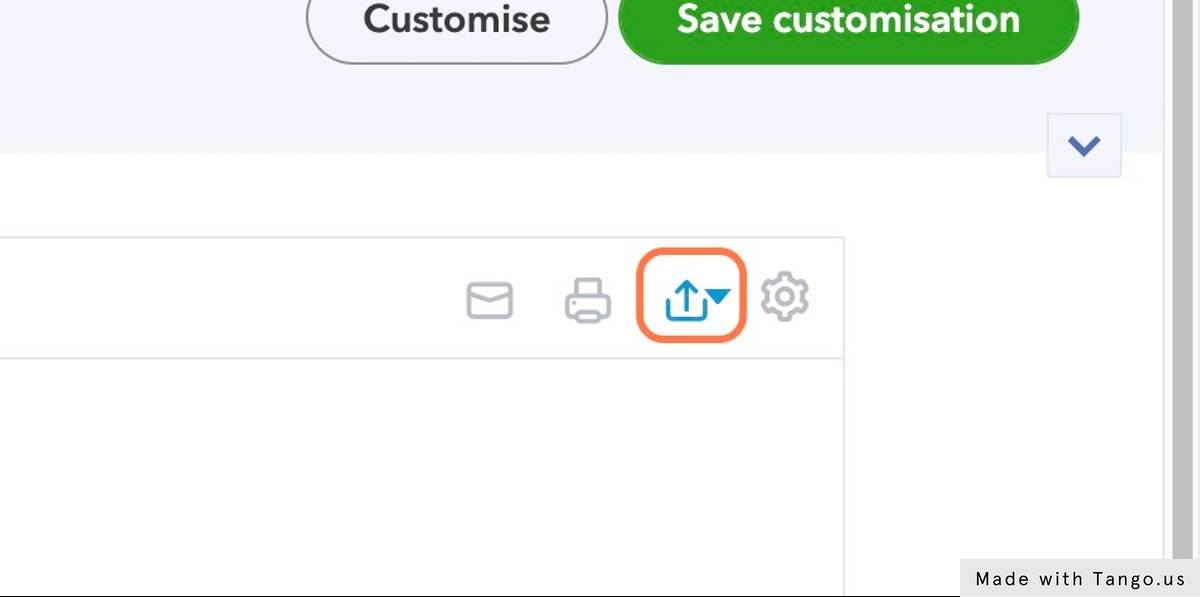 Click on the Download/Export Icon