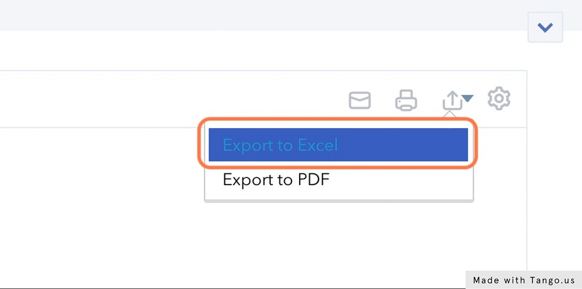 Click Export to Excel